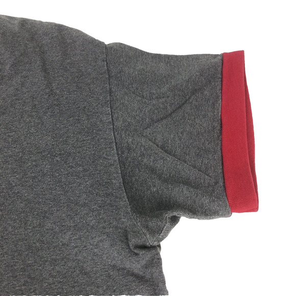 Vintage Nike Men's Shirt V-Neck Sportswear Puffer Patch Logo Large Gray & Red - Picture 7 of 16